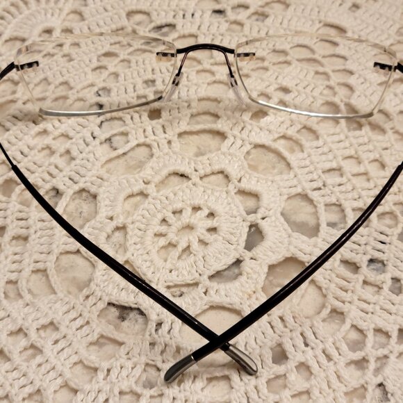 SILHOUETTE EYEGLASSES FRAMES 7581 40 6062 TITAN RIMLESS FLEX ARMS AUSTRIA & CASE - Picture 8 of 14